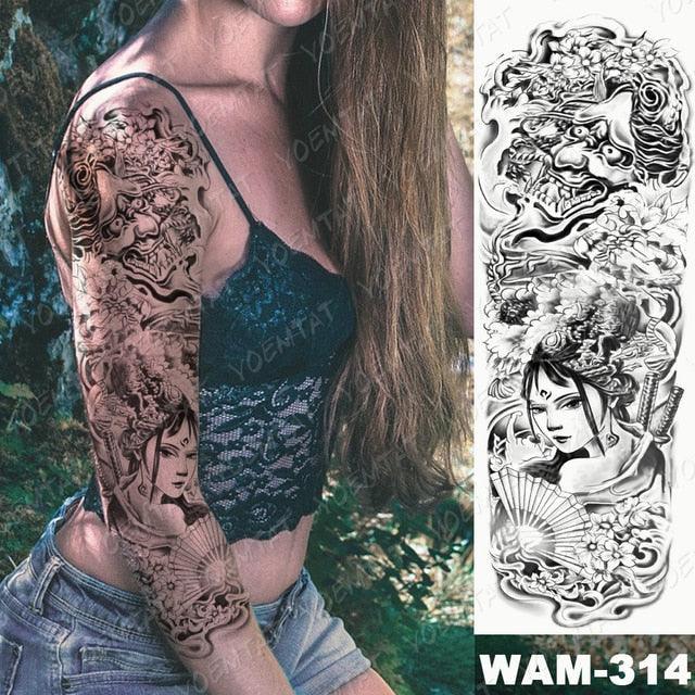 Large Tattoo Sleeve Arm Waterproof Temporary Sticker Tiger Fox For Arm Luxury Colorful Design - STEVVEX Beauty - 103, 3D Tattoo, Animal Tattoo, Arm Tattoo, Beauty, Big Tattoo, Black Tattoos, Body Tattoo, Colorful Tattoo, Fashion Tattoo, Flower Tattoo, Girls Tattoo, Large Tattoo, Leg Tattoo, Lion Tattoo, Lotus Tattoo, Luxury Tattoo, Stylish Tattoo, Tattoo, Waterproof Tattoo, Women Tattoo, Womens Tattoo - Stevvex.com