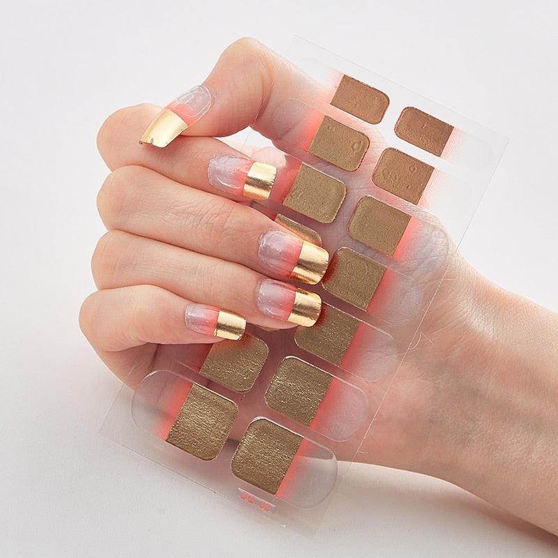 Full Cover Nail Stickers Designer Nail Decals Fashion Five Sorts of Nail Stickers  Nail Sticker set Nail Decoration Nail Strips 3D Nail Art Stickers Decal Slider Template Diy Nail Tool Decorations Nail Art Design Self Adhesive Luxury Designer Nail Sticker