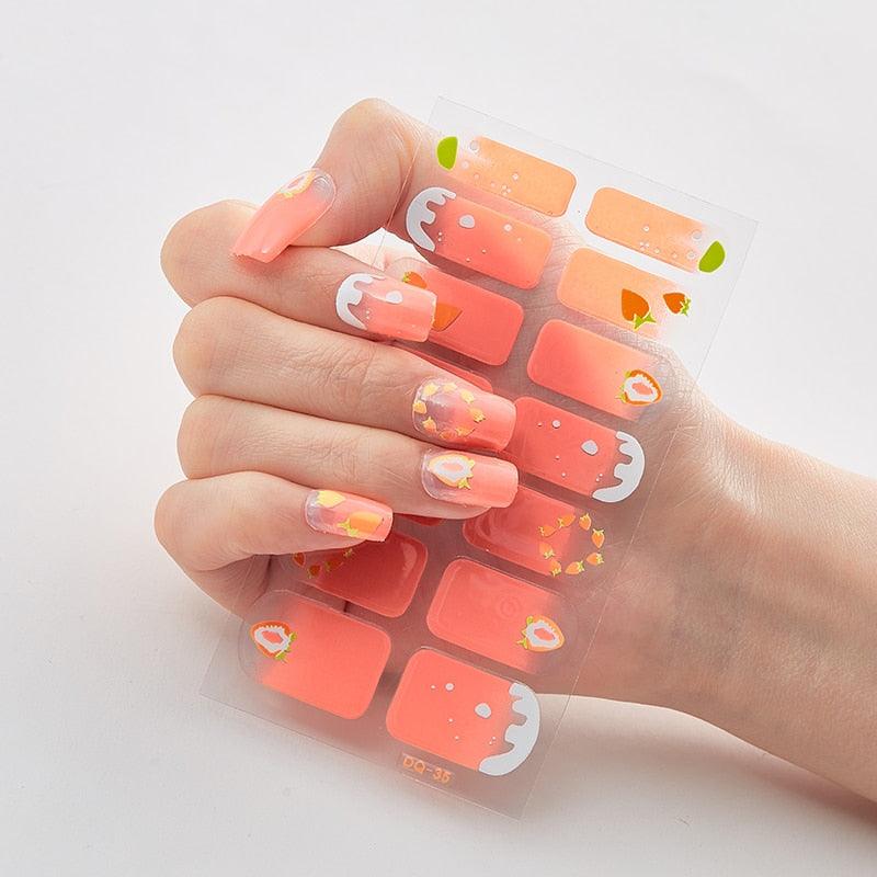 Full Cover Nail Stickers Designer Nail Decals Fashion Five Sorts of Nail Stickers  Nail Sticker set Nail Decoration Nail Strips 3D Nail Art Stickers Decal Slider Template Diy Nail Tool Decorations Nail Art Design Self Adhesive Luxury Designer Nail Sticker