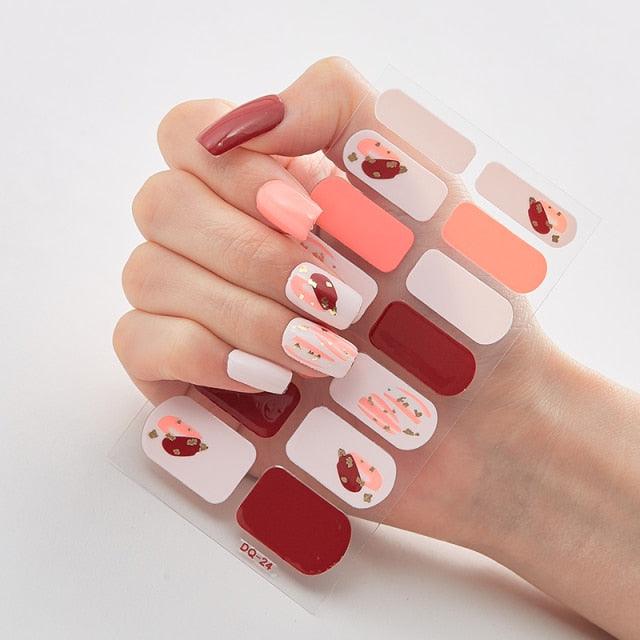 Full Cover Nail Stickers Designer Nail Decals Fashion Five Sorts of Nail Stickers  Nail Sticker set Nail Decoration Nail Strips 3D Nail Art Stickers Decal Slider Template Diy Nail Tool Decorations Nail Art Design Self Adhesive Luxury Designer Nail Sticker