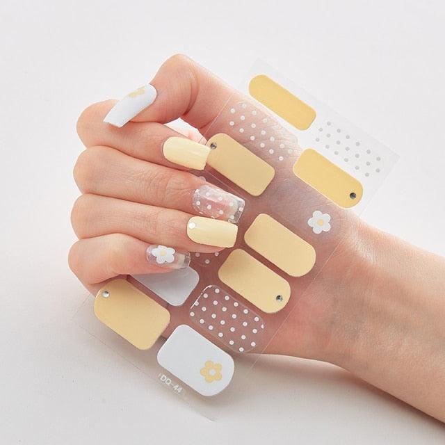 Full Cover Nail Stickers Designer Nail Decals Fashion Five Sorts of Nail Stickers  Nail Sticker set Nail Decoration Nail Strips 3D Nail Art Stickers Decal Slider Template Diy Nail Tool Decorations Nail Art Design Self Adhesive Luxury Designer Nail Sticker