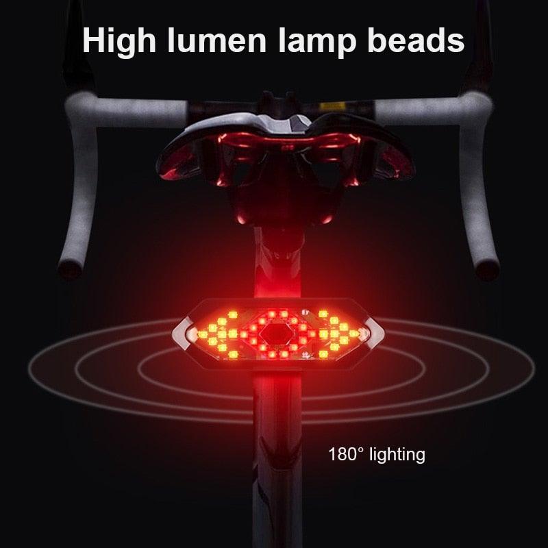 Bike Turn Signals Remote Control Bicycle Direction Indicator LED Rear Light USB Rechargeable Cycling Taillight With Horn Wireless Remote Control Bike Rear Light Back USB Rechargeable Safety Warning Cycling Light Fits On Any Road Bicycle