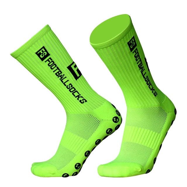 New Style Professional Unisex Cycling Socks Football Socks Round Silicone Suction Cup Grip Anti Slip Soccer Socks Sports Baseball Rugby Socks For Men And Women