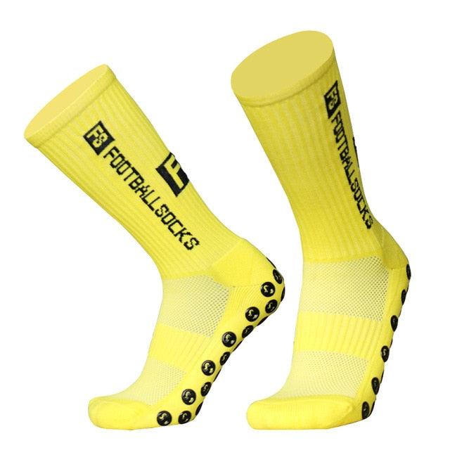 New Style Professional Unisex Cycling Socks Football Socks Round Silicone Suction Cup Grip Anti Slip Soccer Socks Sports Baseball Rugby Socks For Men And Women