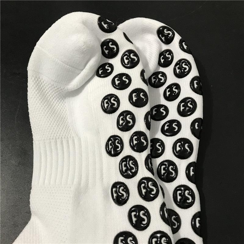 New Style Professional Unisex Cycling Socks Football Socks Round Silicone Suction Cup Grip Anti Slip Soccer Socks Sports Baseball Rugby Socks For Men And Women