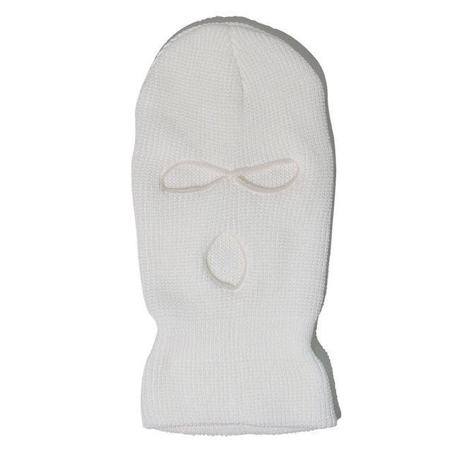 Ski Mask Knitted Face Cover Winter Balaclava Full Face Mask for Winter Outdoor Sports Winter Three 3 Hole Balaclava Knit Hat Ski Mask 3-Hole Knit Hat Full Face Cover Balaclava Hats Funny Party Embroidery Beanies Caps Hole Knitted Full Face Cover