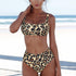 High Waist Bikini Leopard Bikini Women Push Up Swimsuit Women's Leopard Print Swimsuits High Waist Bikini Set 2 Piece Bathing Suits Women Printed Swimwear Tie Dye Summer Swim Beachwear