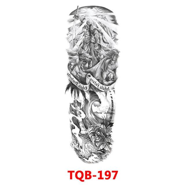 Full Arm Large Size Sleeve Temporary Sticker Dragon Tattoo Waterproof Body Art Realistic 3D Design For Mens - STEVVEX Beauty - 103, 3D Tattoo, Animal Tattoo, Arm Tattoo, Back Tattoo, Beauty, Big Tattoo, Body Tattoo, Carnival Tattoo, Colorful Tattoo, Large Tattoo, Leg Tattoo, Lion Tattoo, Luxury Tattoo, Men Tattoo, Mens Tattoo, Modern Tatoos, Multi-Colored Tattoo, Party Tattoo, Realistic Tattoo, Stylish Tattoo, Tattoo, Tiger Tattoo, Waterproof Tattoo - Stevvex.com