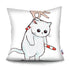 Funny Cute Cat Plush Cushion Pillow Covers Cat Pillow Cases Animal Kitty Pillowcase Cotton Linen Cushion Cover For Couch Cover Pillows Cases For Sofa Home Decoration Pillowcase Polyester Throw Pillow Case 45x45CM