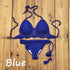 Summer Hand Crochet Women Swimwear Crop Top Push Up Bikini Set Beach Swimsuit Suit Tassel Swim Beach Beachwear Bikini Bra Bikini Swimsuit Women Beach Crochet Crop Summer Halter Bikini