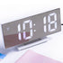 Digital Alarm Clock LED Digital Display Dual Alarm with USB Charger Port 0-100 Dimmer for Seniors Simple Bedside Big Number Alarm Clocks for Bedrooms LED Mirror Electronic Alarm Clocks Large LCD Display Digital Table Clock with Calendar Temperature