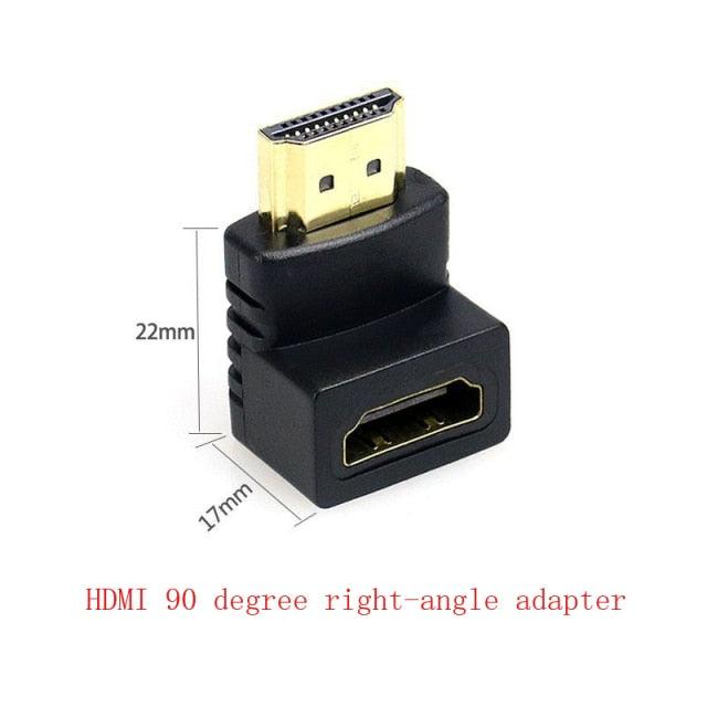 HDMI Compatible 90 Degree Right Angle Adapter HDMI 270 Degree HDMI Gold Plated HDMI 2.0 Male To Female Adapter Connector HDMI Cable Extender 3D 4K Supported - STEVVEX Cable - 220, 4K display port, 4K HDMI Cable, 4K HDMI Plug, 4k resolution, 90 Degree Right Angle Adapter, adapter, Adapter cables, adapter for tv, Angled Adapter, cable, cable adapter, cable for laptop, cable for PC, display port, HDMI, HDMI ADAPTER, HDMI Angled Adapter, HDMI Cable 4K - Stevvex.com