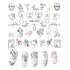 The New 3D Nail Sticker Cool English Letter stickers for nail Foil Love Heart Design Fashion Manicure Stickers Girls Manicure Decoration Nail Art Supplies 3D Self-Adhesive Nail Decals Designer Nail Stickers for Acrylic Nails