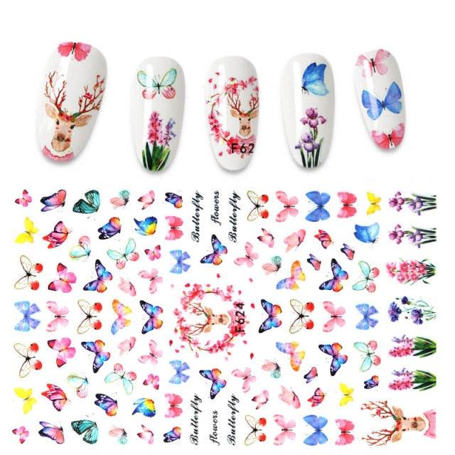 The New 3D Nail Sticker Cool English Letter stickers for nail Foil Love Heart Design Fashion Manicure Stickers Girls Manicure Decoration Nail Art Supplies 3D Self-Adhesive Nail Decals Designer Nail Stickers for Acrylic Nails