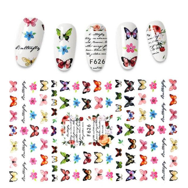 The New 3D Nail Sticker Cool English Letter stickers for nail Foil Love Heart Design Fashion Manicure Stickers Girls Manicure Decoration Nail Art Supplies 3D Self-Adhesive Nail Decals Designer Nail Stickers for Acrylic Nails