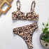 Leopard Bikinis Bikini Swimming Women's Bathing Suits Push Up Swimsuit Women's Padded Underwire Bikini  Wire Push Up Bathing Suit Leopard Printed High Cut Vintage Swimsuit