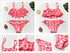 Girls Swimsuit High quality Girls swimwear Two pieces Kids Bikini Set Swimming Suit For Children Girls Swimsuit Flounce Bikini Set 2 Piece Swimwear Watermelon Ruffle Bathing Suits