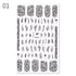 Alphabet Love Shaped  Pattern 3D Nail Stickers Slider Valentine Day Decals Foil For Love Nail Art Decoration Pop Art Nail Stickers Sexy Girl Designs Comics Water Transfer Decals Manicure Lips Nail Art Decorations Slider Nail Art Stickers