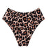 Women Leopard Print Swimsuit Women's Bikini One Shoulder Top High Waist Bottom Two Piece Swimsuits Women Push Up Bikini Set One Shoulder Beachwear Summer Leopard Bathing Suit High Waist Swimwear For Women