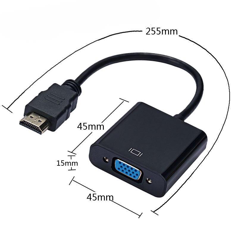 HD 1080P HDMI Compatible To VGA Adapter Converter Cable Gold-Plated HDMI to VGA Adapter For Laptop TV To Projector Display HDTV - STEVVEX Cable - 1080P Adapter, 1080p HD resolution, 220, Adapter cables, adapter for computer, adapter for monitor, adapter for projectors, adapter for tv, cable, cable adapter, cable for computer, cable for laptop, cable for projector, cable for tv, HDMI, HDMI ADAPTER, HDMI to VGA Adapter, VGA, VGA Adapter - Stevvex.com