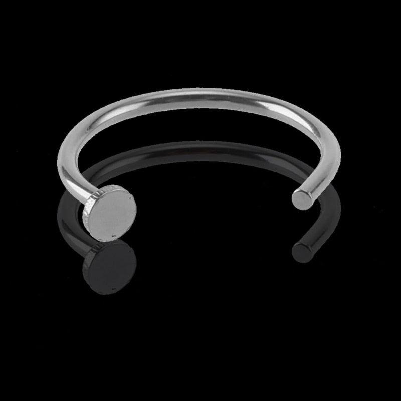 Body Jewelry Open Nose Ring  Fake Clip Sexy On Nose Ring Stainless Steel Ring Small Hoop Simple Surgical Steel Piercing Stud Thin  Butterfly Nose Ring Fake Nose Piercing for Women Cartilage Earrings Piercing Septum Nose Ring Hoop Nose Piercing