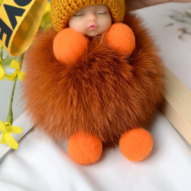 Cute Fluffy Plush Pompom Sleeping Baby Doll Keychain Fluffy Ball Key Chain for Women Bag Keychains Bags Keyrings Cars Key Ring Gift Charming Decoration For Girl - ALLURELATION - 551, accessories, Baby Doll Keychain, bagcharm, Charms, crochet, Fluffy Ball Key Chain, Fluffy key Chain, jewelry, Key chains, keychain, keychains, keyrings, pendents, Pompom Baby Doll Keychain, Pompom Keychain, Pompom Sleeping Baby Doll Keychain - Stevvex.com