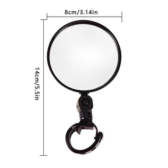 New Bicycle Adjustable Rearview Mirror Road Bike Safety Tool Handlebar Back Eye Cycling Rear View Mirrors Rotatable And Adjustable Shockproof Convex Wide Angle Universal Back Rear View Mirrors