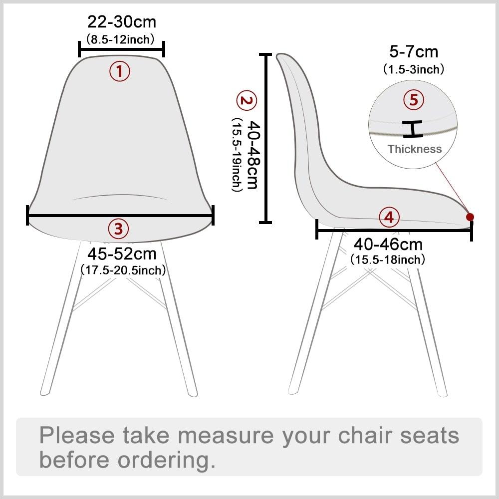 Avangarde Style  Printed Seat Cover For Shell Chair Armless Shell Chair Cover Banquet Home Slipcover Elastic Removable Stretch High Back For Sofa Armchairs