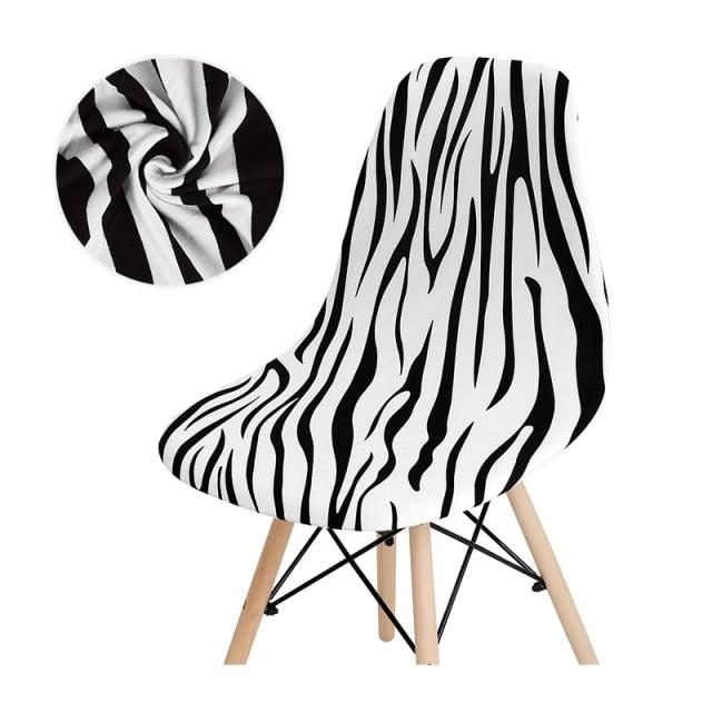 Avangarde Style  Printed Seat Cover For Shell Chair Armless Shell Chair Cover Banquet Home Slipcover Elastic Removable Stretch High Back For Sofa Armchairs