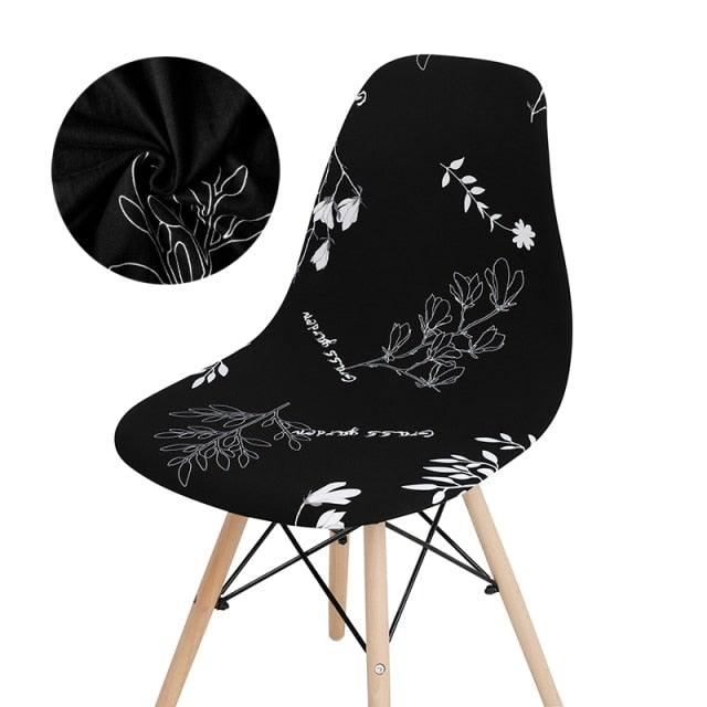 Avangarde Style  Printed Seat Cover For Shell Chair Armless Shell Chair Cover Banquet Home Slipcover Elastic Removable Stretch High Back For Sofa Armchairs