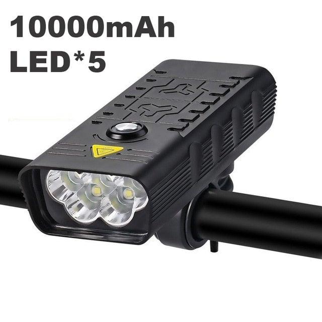 Bike Light USB Rechargeable 3000 Lumens Bike Headlight LED Super Bright Flashlight Front Lights And Back Rear Light Adjustable Lightness Waterproof And Large Capacity Battery 10000mAh