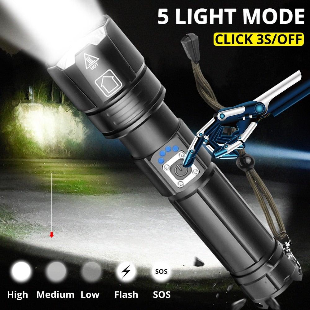 Rechargeable LED Flashlight High Lumen USB Ultra Bright Adjustable Powerful Zoomable Flashlight Water Resistant For Daily Household and Outdoor Camping Hiking Riding Running - STEVVEX Lamp - 200, Flashlight, Gadget, Headlamp, Headlight, lamp, Rechargeable Flashlight, Rechargeable Headlamp, Rechargeable Headlight, Rechargeable Headtorch, Rechargeable Torchlight, Torchlight, Zoomable Flashlight, Zoomable Headlamp, Zoomable Headlight, Zoomable Headtorch - Stevvex.com