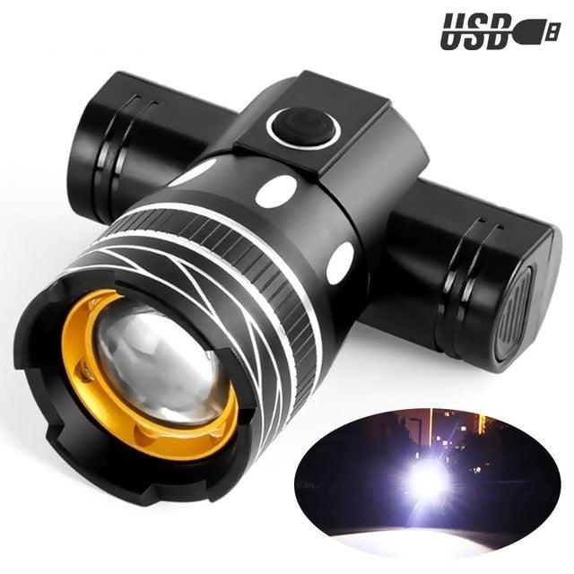 LED Headlight For Bike Electric Scooter USB Rechargeable LED Light Front Lamp High Lumens Brightness Bicycle Light Front With Strong Battery Portable Waterproof Flashlight For Night Cycling - STEVVEX Sport - 224, Bicycle Light, Bicycle Light Decoration, bike, bike accessories, Bike Front Light, Bike Headlight, Front Bike Headlight, Headlight, LED Bike Front Light, Led Bike Headlight, Safety Warning Bike Light, Safety Warning Light, Warning bike headlight, Waterproof Headlight - Stevvex.com