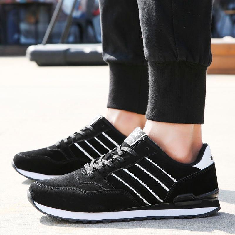 Blue Mens Casual Shoes Comfortable Sneakers Artificial Leather Male Spring Flats Trainers Outdoor Mens Casual Sports High Quality Sneaker Sport Walking Fashion Sneakers