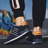 Blue Mens Casual Shoes Comfortable Sneakers Artificial Leather Male Spring Flats Trainers Outdoor Mens Casual Sports High Quality Sneaker Sport Walking Fashion Sneakers