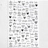 Black White 3D Nail Sticker Decals Cool English Letter Nail Art Decoration Manicure Design Christmas New Year Gift French Nail Art Stickers Decals 8Sheets Nail Art Supplies 3D Self-Adhesive Nail Art Decoration  Pattern Nail Accessories Classic Simple