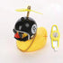 Yellow Small Bike Duck Bicycle Bell Luminous Normal Duck Ducky Bicycle Airscrew Helmet Wind Motor Riding Cycling Lights Horn Rubber Duck Helmet Bike Horn Bell Car Decoration Bicycle Horn