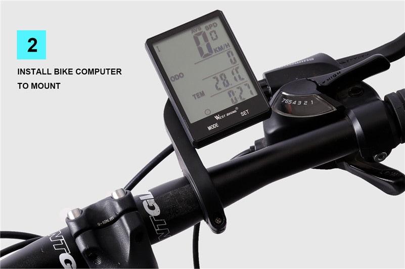 Waterproof Bicycle Computer With Backlight Wireless Wired Bicycle Computer Bike Speedometer Odometer Wireless Bike Computer Waterproof Bicycle Speedometer  Support Smart Sensor LCD Backlight Display Automatic Wake-Up