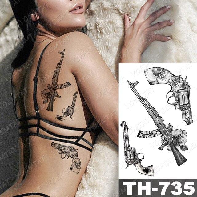 Luxury Big Waterproof Temporary Sticker Tattoo Large Flowers And Animals Body Tattos For Womens - STEVVEX Beauty - 103, 3D Tattoo, Animal Tattoo, Arm Tattoo, Beauty, Big Flowers Tattoo, Big Tattoo, Black Tattoos, Body Tattoo, Butterfly Tattoo, Colorful Tattoo, Fashion Tattoo, Girls Tattoo, Leg Tattoo, Luxury Tattoo, Modern Tatoos, Stylish Tattoo, Tattoo, Waterproof Tattoo, Wolf Tattoo, Women Tattoo, Womens Tattoo - Stevvex.com