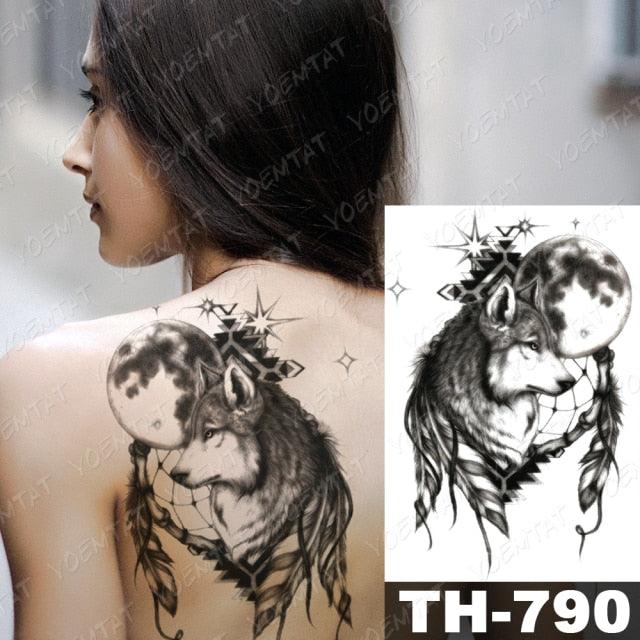 Luxury Big Waterproof Temporary Sticker Tattoo Large Flowers And Animals Body Tattos For Womens - STEVVEX Beauty - 103, 3D Tattoo, Animal Tattoo, Arm Tattoo, Beauty, Big Flowers Tattoo, Big Tattoo, Black Tattoos, Body Tattoo, Butterfly Tattoo, Colorful Tattoo, Fashion Tattoo, Girls Tattoo, Leg Tattoo, Luxury Tattoo, Modern Tatoos, Stylish Tattoo, Tattoo, Waterproof Tattoo, Wolf Tattoo, Women Tattoo, Womens Tattoo - Stevvex.com