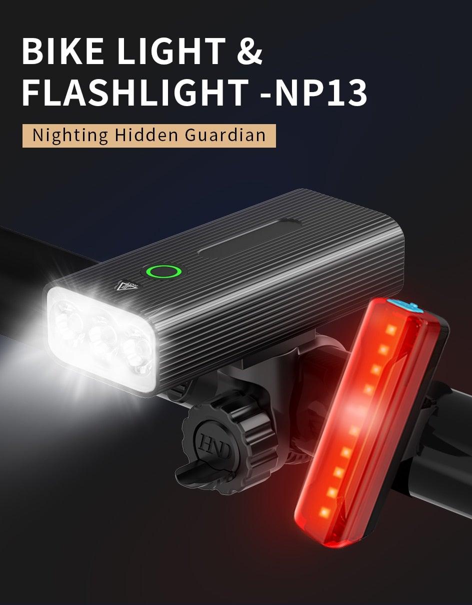 Bike Light USB Rechargeable Bicycle Light Headlight With Rear Taillight Flashlight Front Lamp Bicycle Light Set With Super Bright Headlights And Rear Lights Waterproof LED Bicycle Light Taillight Safety Lights For Cycling Camping