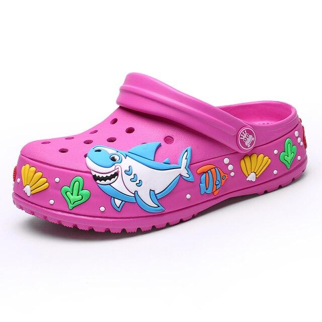 Cartoon Ocean Fashion Children Garden Shoes Boys Summer Slippers High Quality Kids Garden Children Clogs Boys Shoes Slides Sandals Clogs Children Beach Outdoor Walking Slipper