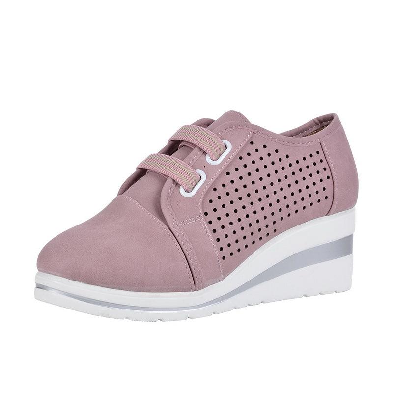 New High Heel Casual Womens Sneakers Breathable Height Increasing Shoes Air Cushion Comfortable Sneakers Women's Vulcanize Leather Shoes Luxury Walking Women Outdoor Shoes - STEVVEX Shoes - 106, Air Mesh Casual Sneakers, High Heel Shoes, High Quality Sneakers, Lace-up Sneakers, Leather Shoes, Luxury Shoes, Nylon Shoes, Shoes, Soft Shoes, Sports Shoes, Strong Mens Shoes, Stylish Womens Sneakers, Walking Casual Shoes, Walking Shoes, Women Flat Leather Shoes, Women Shoes, Womens Leather Sneakers - Stevvex.com