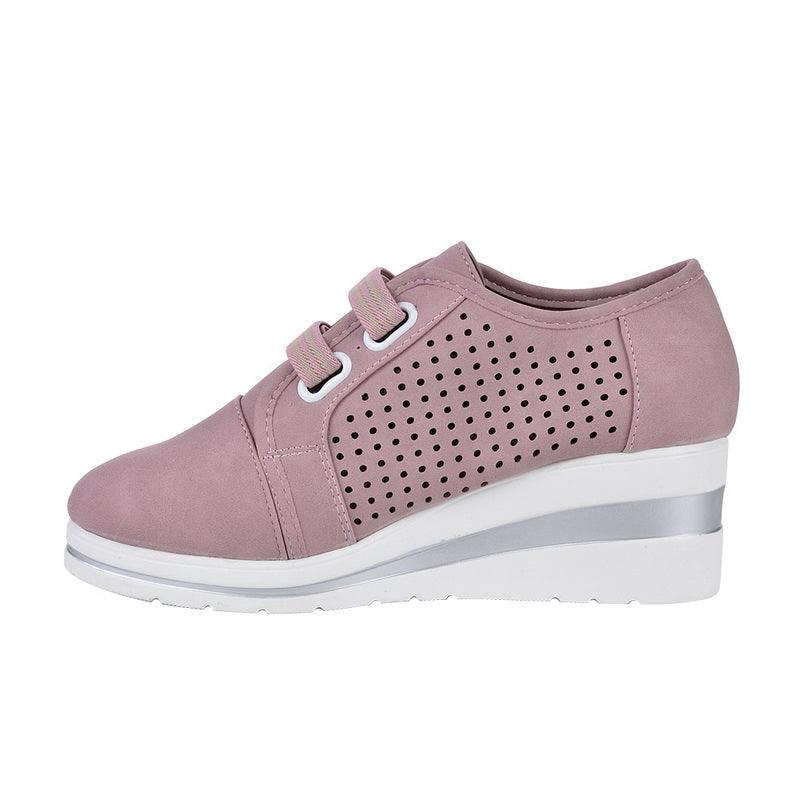 New High Heel Casual Womens Sneakers Breathable Height Increasing Shoes Air Cushion Comfortable Sneakers Women's Vulcanize Leather Shoes Luxury Walking Women Outdoor Shoes - STEVVEX Shoes - 106, Air Mesh Casual Sneakers, High Heel Shoes, High Quality Sneakers, Lace-up Sneakers, Leather Shoes, Luxury Shoes, Nylon Shoes, Shoes, Soft Shoes, Sports Shoes, Strong Mens Shoes, Stylish Womens Sneakers, Walking Casual Shoes, Walking Shoes, Women Flat Leather Shoes, Women Shoes, Womens Leather Sneakers - Stevvex.com