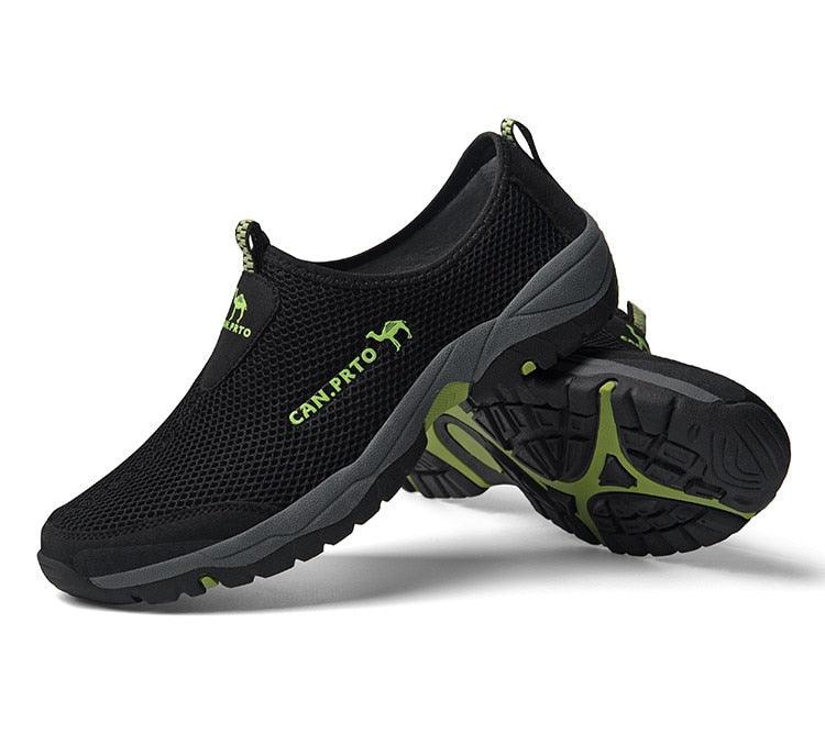 Summer Mesh Beach Men Shoes  Lightweight Breathable Walking Footwear New Slip-On Comfortable Outdoor Walking Footwear Non-Slip Running Climbing Shoes Sneakers Lightweight Breathable Walking Shoes