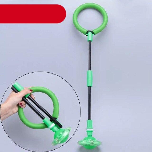 LED Flash Wheel Jumping Ball Single Foot Skipping Rope Adults Children Exercise Fitness Entertainment Toy Glowing Sport Balls Foldable Ankle Skip Ball Flash Jump Colorful Sports Swing Ball Fitness Jump Rope Fat Burning Game For Adults And Children