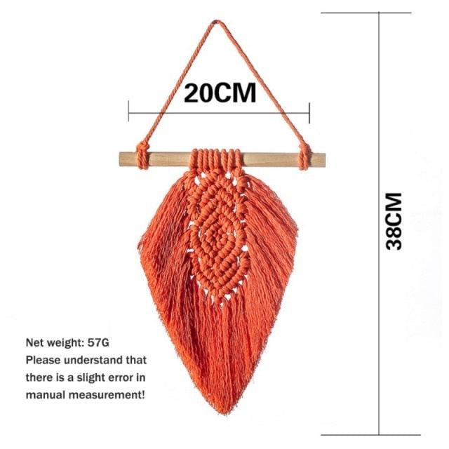 Handmade Wall Art Home Wall Decor Woven Hanging Tapestry Tassel Wind Chimes Wall Hanging Ornaments  Hand Macrame Wall  For Wall Wedding Living Room Gallery Patio Apartment Yard Decor