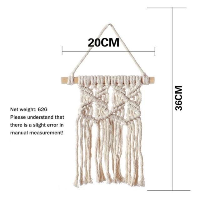 Handmade Wall Art Home Wall Decor Woven Hanging Tapestry Tassel Wind Chimes Wall Hanging Ornaments  Hand Macrame Wall  For Wall Wedding Living Room Gallery Patio Apartment Yard Decor