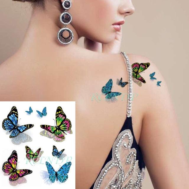 Elegant Waterproof Temporary Butterfly Sticker Tattoo Fake Halloween Party Tattoo For Woman Girls - STEVVEX Beauty - 103, 3D Tattoo, Animal Tattoo, Arm Tattoo, Back Tattoo, Beauty, Bird Tattoo, Black Tattoos, Body Tattoo, Boys Tattoo, Butterfly Tattoo, Children Tattoo, Colorful Tattoo, Different Tattoo, Fashion Tattoo, Flower Tattoo, Girls Tattoo, Leg Tattoo, Luxury Tattoo, Red Flower Tattoo, Stylish Tattoo, Tattoo, Waterproof Tattoo, Women Tattoo, Womens Tattoo - Stevvex.com