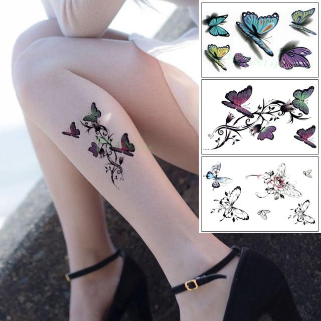 Elegant Waterproof Temporary Butterfly Sticker Tattoo Fake Halloween Party Tattoo For Woman Girls - STEVVEX Beauty - 103, 3D Tattoo, Animal Tattoo, Arm Tattoo, Back Tattoo, Beauty, Bird Tattoo, Black Tattoos, Body Tattoo, Boys Tattoo, Butterfly Tattoo, Children Tattoo, Colorful Tattoo, Different Tattoo, Fashion Tattoo, Flower Tattoo, Girls Tattoo, Leg Tattoo, Luxury Tattoo, Red Flower Tattoo, Stylish Tattoo, Tattoo, Waterproof Tattoo, Women Tattoo, Womens Tattoo - Stevvex.com